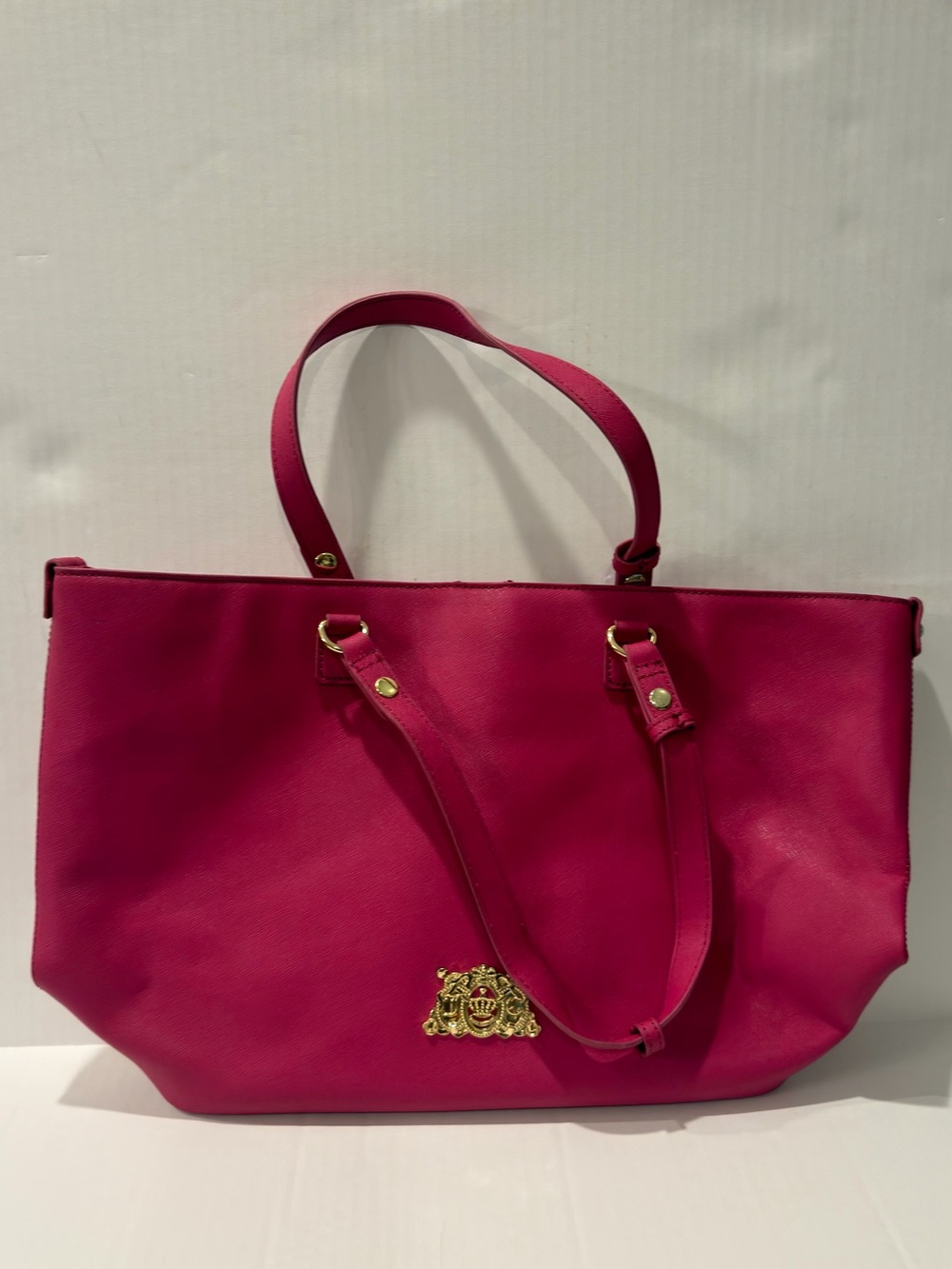 Juicy Couture Hot Pink Tote with Gold Crest
